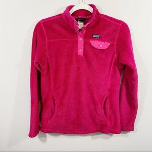Patagonia Snap-T Pullover Girls XL Hot Pink